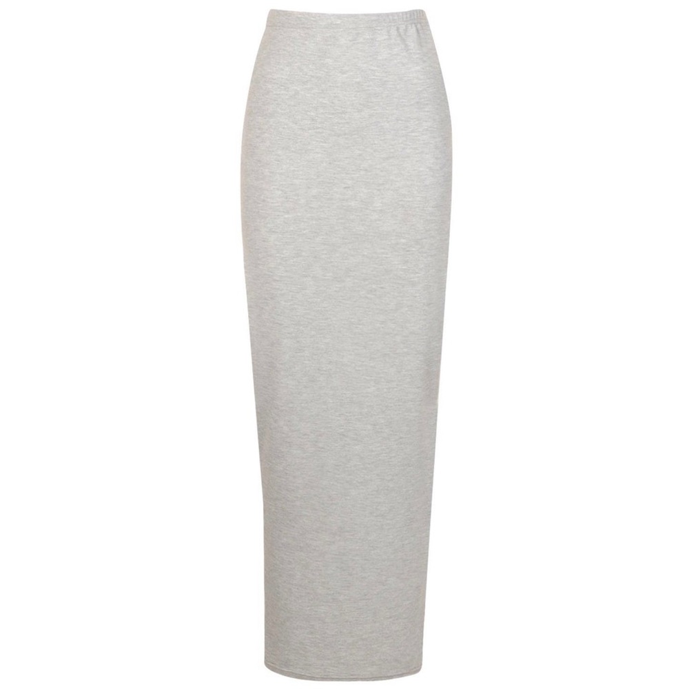 Boohoo Grey Bodycon Maxi Skirt